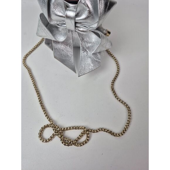 Jimmy Choo Metallic Silver Micro Bon Bon Top Handle Bag - Picture 9 of 12